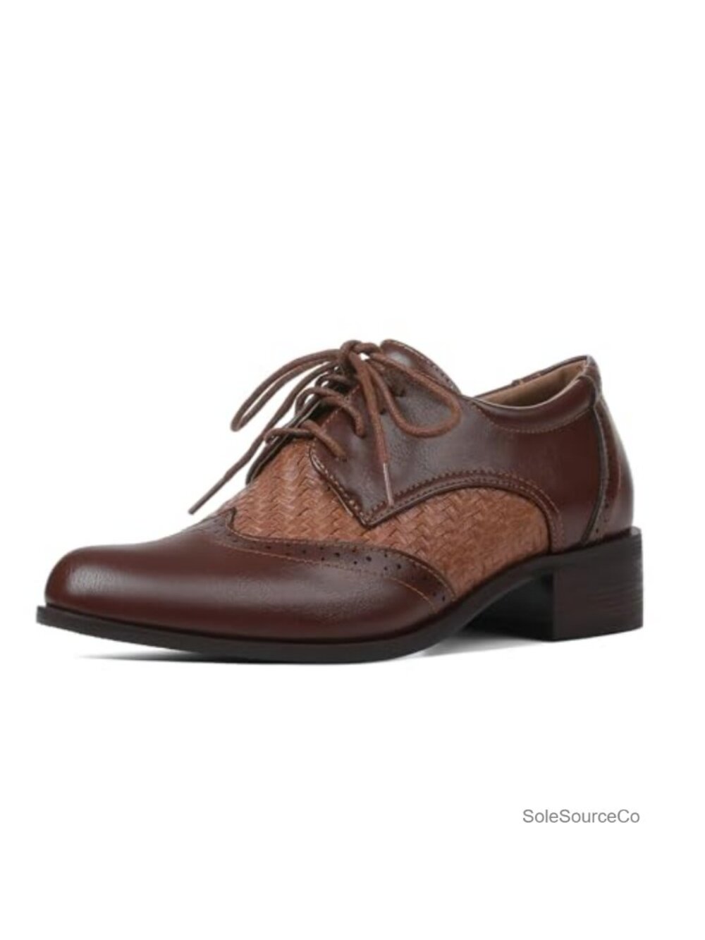 Pointed Toe Oxford Shoes Wingtip Brogue Faux Leather